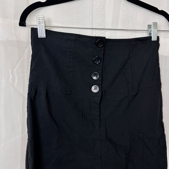 One Clothing black stretch bodycon pencil skirt Sm pinup office siren academia - Picture 2 of 10